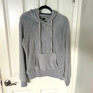Love By Design Plush Fleece Gray Hoodie - L